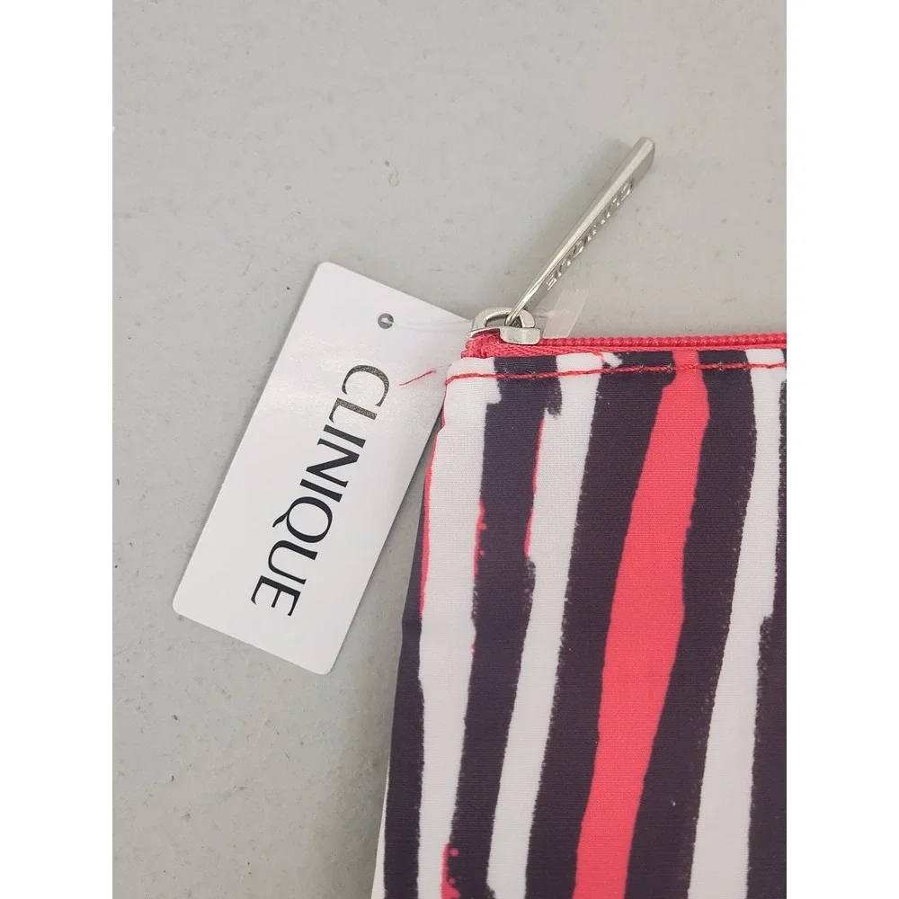 Clinique × Jonathan Cohen Makeup Bag Womens OS Pink Zebra NWT Cosmetic Pouch